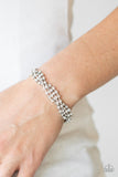 Paparazzi "Twists and Turns" White Bracelet Paparazzi Jewelry