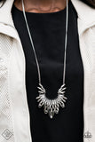 Paparazzi "Leave it to LUXE" FASHION FIX Silver Necklace & Earring Set Paparazzi Jewelry