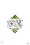 Paparazzi "Making Me Edgy" FASHION FIX Green Ring Paparazzi Jewelry