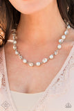 Paparazzi "Go-Getter Gleam" FASHION FIX White Necklace & Earring Set Paparazzi Jewelry