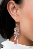Paparazzi "Before and AFTERGLOW" 202 FASHION FIX Glimpses of Malibu October 2020 Pink Translucent Faceted Bead Silver Accent Earrings Paparazzi Jewelry