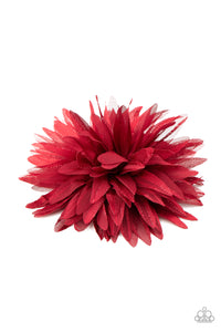 Paparazzi "Bloom Baby, Bloom" Red Hair Clip Paparazzi Jewelry