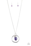 Paparazzi "Zion Zen" Purple Necklace & Earring Set Paparazzi Jewelry