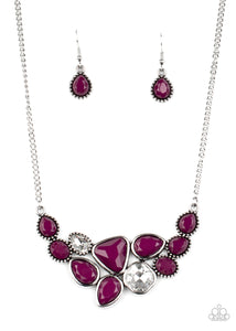 Paparazzi "Breathtaking Brilliance" Purple Necklace & Earring Set Paparazzi Jewelry