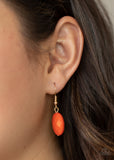Paparazzi "Max Volume" Orange Necklace & Earring Set Paparazzi Jewelry