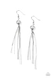 Paparazzi "SLEEK-ing Revenge" Silver Earrings Paparazzi Jewelry