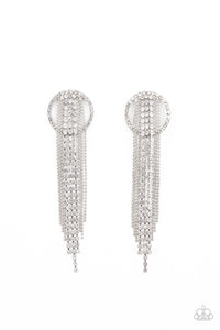 Paparazzi "Dazzle By Default" White EXCLUSIVE Post Earrings Paparazzi Jewelry