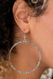 Paparazzi "Wide Curves Ahead" FASHION FIX Silver Earrings Paparazzi Jewelry
