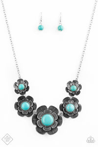 Paparazzi "Bountiful Badlands" FASHION FIX Blue Turquoise Necklace & Earrings Set Paparazzi Jewelry