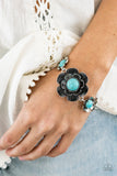 Paparazzi "Badlands Blossom" FASHION FIX Blue Bracelet Paparazzi Jewelry