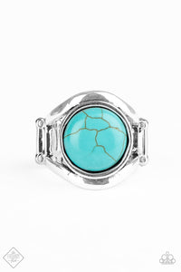 Paparazzi "Mojave Native" FASHION FIX Blue Ring Paparazzi Jewelry