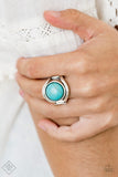 Paparazzi "Mojave Native" FASHION FIX Blue Ring Paparazzi Jewelry