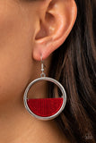 Paparazzi "Stuck in Retrogade" Red Earrings Paparazzi Jewelry