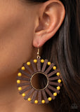 Paparazzi "Solar Flare" Yellow Earrings Paparazzi Jewelry