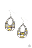 Paparazzi VINTAGE VAULT "Malibu Macrame" Yellow Earrings Paparazzi Jewelry