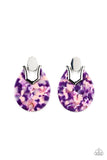 Paparazzi "HAUTE Flash" Purple Post Earrings Paparazzi Jewelry