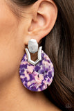 Paparazzi "HAUTE Flash" Purple Post Earrings Paparazzi Jewelry