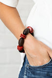 Paparazzi "Caribbean Castaway" Red Bracelet Paparazzi Jewelry