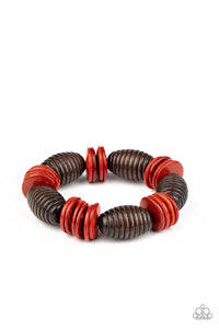 Paparazzi "Caribbean Castaway" Red Bracelet Paparazzi Jewelry