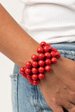 Paparazzi "Tiki Tropicana" Red Bracelet Paparazzi Jewelry