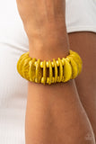 Paparazzi "Tropical Tiki Bar" Yellow Bracelet Paparazzi Jewelry