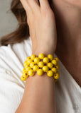 Paparazzi "Tiki Tropicana" Yellow Bracelet Paparazzi Jewelry