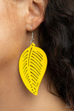 Paparazzi "Tropical Foliage" Yellow Earrings Paparazzi Jewelry