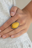 Paparazzi "Stone Samba" Yellow Ring Paparazzi Jewelry