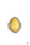 Paparazzi "Stone Samba" Yellow Ring Paparazzi Jewelry