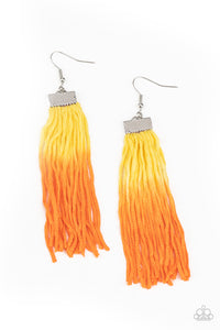 Paparazzi "Dual Immersion" Yellow Earrings Paparazzi Jewelry