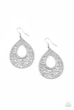 Paparazzi VINTAGE VAULT "Airy Applique" White Earrings Paparazzi Jewelry