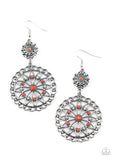 Paparazzi VINTAGE VAULT "Beaded Brilliance" Red Earrings Paparazzi Jewelry