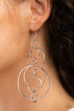 Paparazzi "Running Circles Around You" Silver Earrings Paparazzi Jewelry