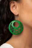 Paparazzi "Tropical Canopy" Green Earrings Paparazzi Jewelry