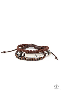 Paparazzi "Let Faith Be Your Guide" Brown Bracelet Paparazzi Jewelry