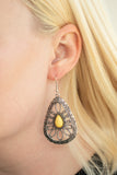 Paparazzi VINTAGE VAULT "Floral Frill" Yellow Earrings Paparazzi Jewelry