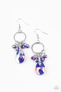 Paparazzi "Unapologetic Glow" Blue Oil Spill Earrings Paparazzi Jewelry