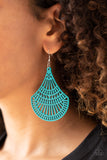Paparazzi "Tropical Tempest" Blue Earrings Paparazzi Jewelry
