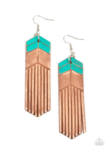 Paparazzi "Desert Trails " Blue Earrings Paparazzi Jewelry