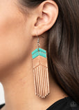 Paparazzi "Desert Trails " Blue Earrings Paparazzi Jewelry