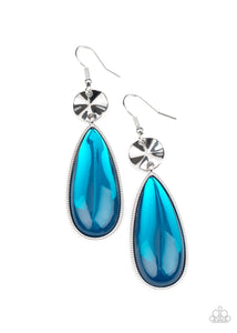 Paparazzi "Jaw-Dropping Drama" Blue Earrings Paparazzi Jewelry