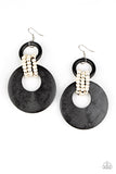 Paparazzi "Beach Day Drama" Black Earrings Paparazzi Jewelry