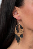 Paparazzi "Cork Cabana" Black Earrings Paparazzi Jewelry