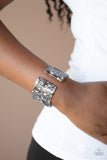 Paparazzi VINTAGE VAULT "Haute Hustle" Silver Bracelet Paparazzi Jewelry