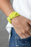 Paparazzi VINTAGE VAULT "Thank Me LAYER" Yellow Bracelet Paparazzi Jewelry