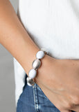 Paparazzi "Decadently Dewy" White Bracelet Paparazzi Jewelry