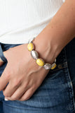 Paparazzi "Decadently Dewy" Yellow Bracelet Paparazzi Jewelry