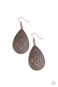 Paparazzi VINTAGE VAULT "Tribal Takeover" Copper Earrings Paparazzi Jewelry