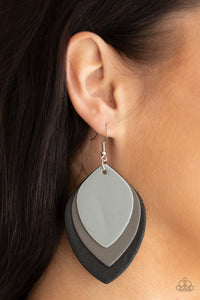 Paparazzi "Light As A Leather" Black Earrings Paparazzi Jewelry