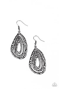 Paparazzi "Metallic Meltdown" Black Earrings Paparazzi Jewelry